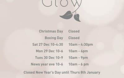 Glow’s Christmas Opening Hours