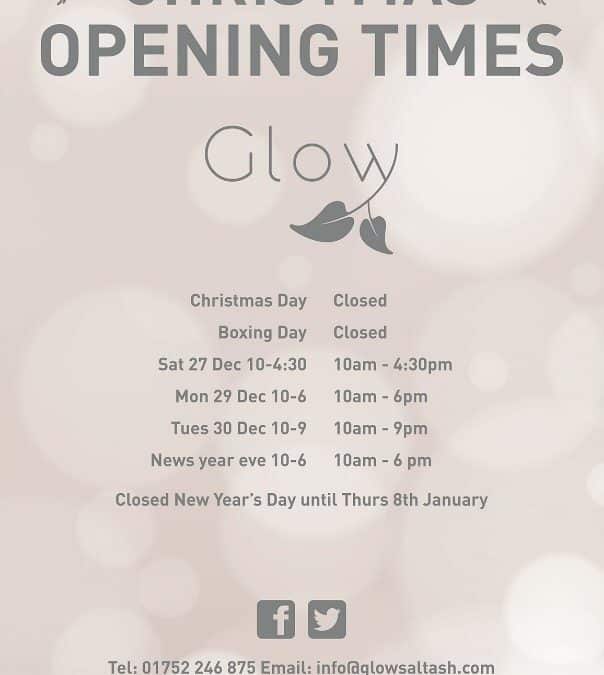 Glow’s Christmas Opening Hours