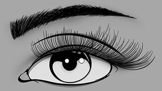 Graphic Design Illustration of Classic Eyelash Extensions by Ryan for Glow Lash & Brow Bar Saltash & Plymouth