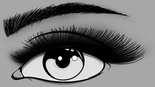 Graphic Design Illustration of Classic Eyelash Extensions by Ryan for Glow Lash & Brow Bar Saltash & Plymouth